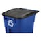 Rubbermaid Commercial Waste Receptacles, Outdoor Recycling Bin, Blue, Plastic FG9W2773BLUE - alternate 6